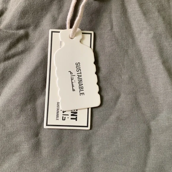 The giving movement dark khaki hoodie organic crop drawstring hoodie limited ed - Picture 3 of 6